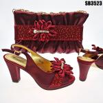 Supoo Italian ladies shoes matching bags leather african wedding high heel shoes