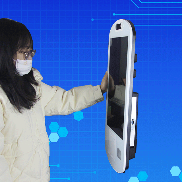 80mm Built-in Printer 21.5" Touch Self Service Kiosk for Vending Ordering Library Payment