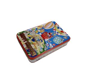 Quality Food Grade Tin Cookie Can , Metal Square Candy Storage Containers wholesale