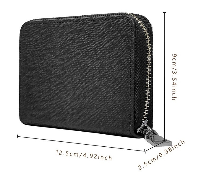 Leather Sublimation Coin Purse With Zipper Custom Compact Wallet For Sublimation Printing