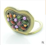 New creative promotion gift customed diamond logo bronze apple luxury pocket