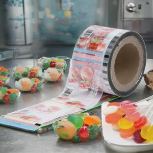 Quality Custom Printing Sachet Packaging Roll Film Food Grade Pe Bopp Candy Lollipop Chocolate Food Auto-Packaging Roll Film wholesale
