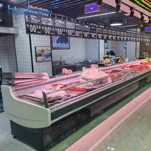 Quality Frost Free Fresh Meat Case , 190L Meat Display Counter Cold Storage wholesale