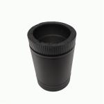 Double Wall Black Straight Insert 300mm Stove Chimney Pipe