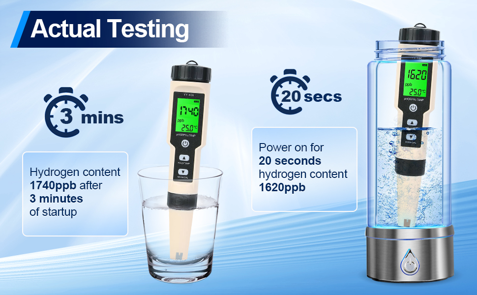 1800 ppb Hydrogen Water Bottle Generator for Odourless and Refreshing Drinking Water