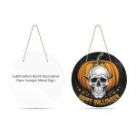 Christmas Home Decor Sublimation Metal Blanks Round Hanging Sublimation Plaques