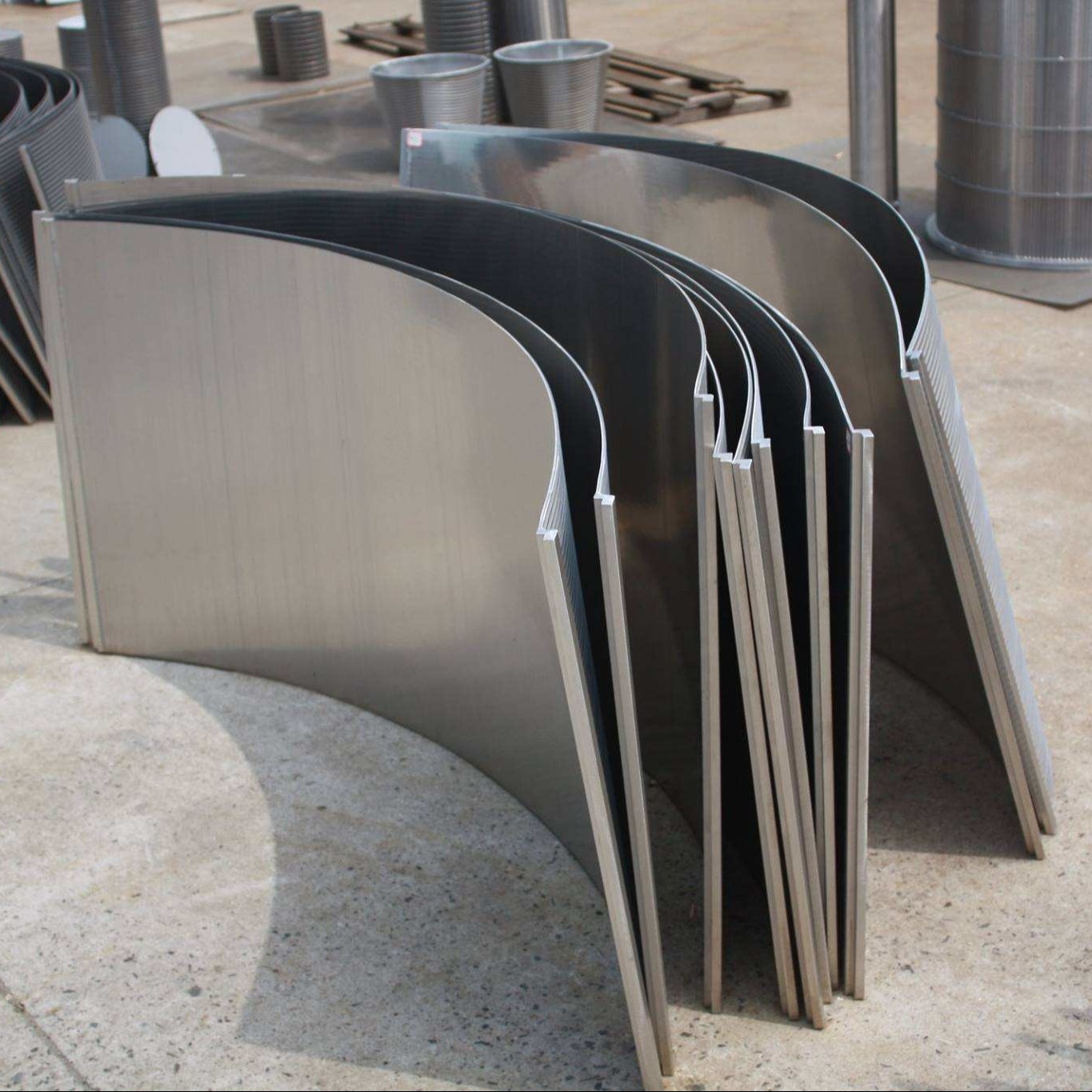Stainless Steel 304 Johnson Wedge Wire Screen Sieve Bend Screen Coanda Screen
