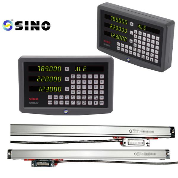 SINO SDS6-3V Grey Digital Readout Kits DRO 3 Axis 1um Glass Linear Scale Meter