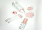 Skincare Glass Cosmetic Containers , Round Shape Cosmetic Bottles And Jars