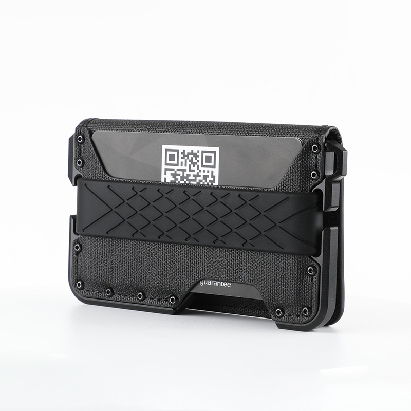 Ultra-Thousand-Year-Old Metal RFID Credit Card Wallet with Open Closure and Nylon Lining