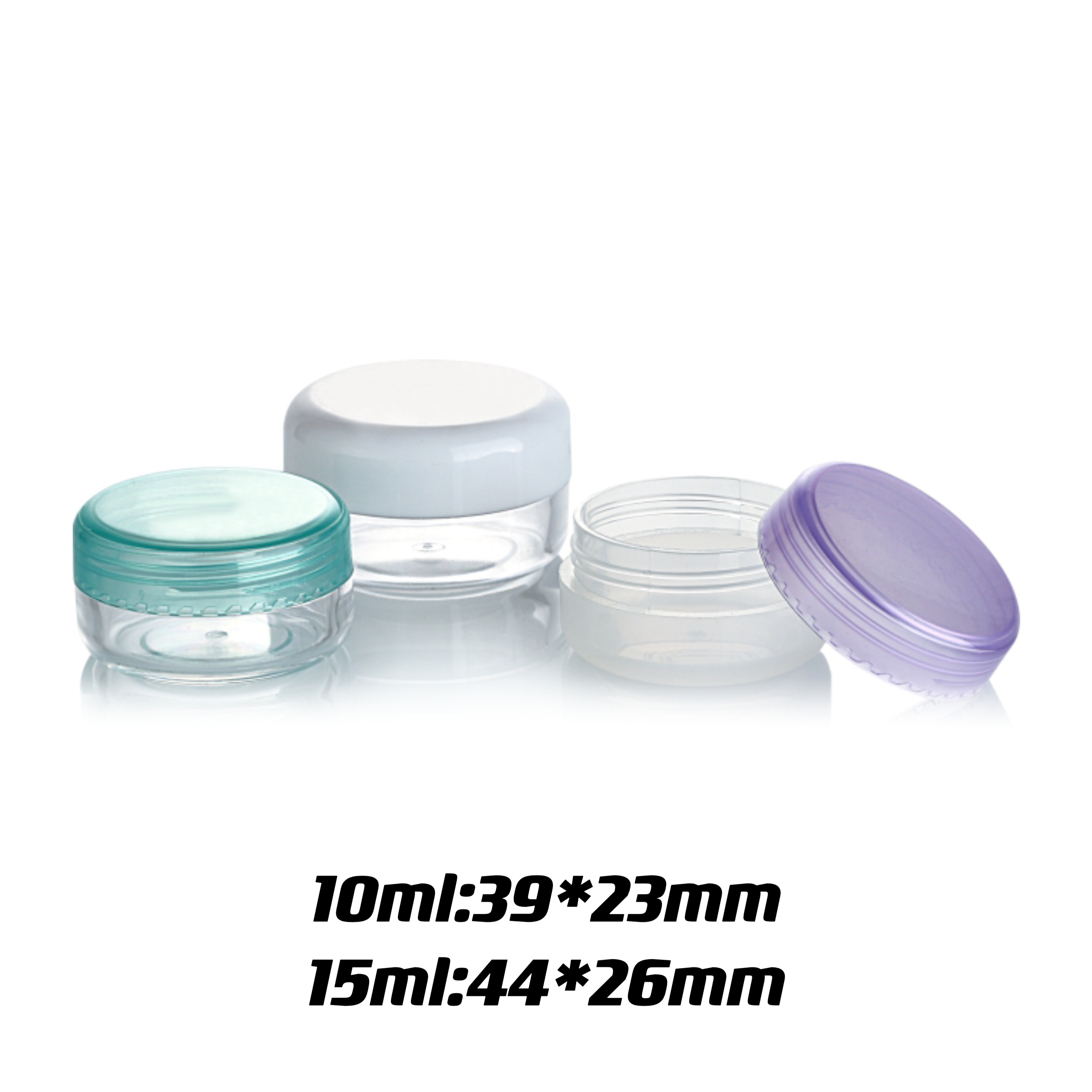 Customized Color Face Cream Jar 15ml PET Plastic Jar for Empty Cosmetic Jar
