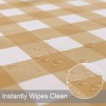Beige Plaid Disposable Table Cloths
