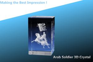Quality arab soldier 3d crystal/3D LASER RECTANGLE/2D LASER CRYSTAL BLOCK/CRYSTAL CUBE/TRAIN wholesale