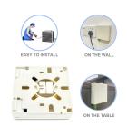 4 Ports Self Clip Fiber Optic Terminal Socket SC Adapters For Wall Mounted