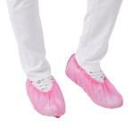 Pink Rain Proof Non Skid Shoe Covers Disposable PP