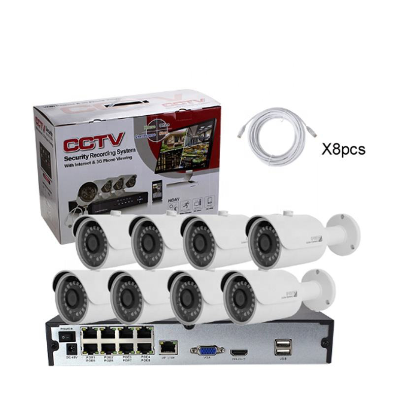 Factory Outlet Security Network Cable Ip Monitoring Cctv Suite Security Camera Poe Camera System Bullet Camera 2MP NST-PK8202S