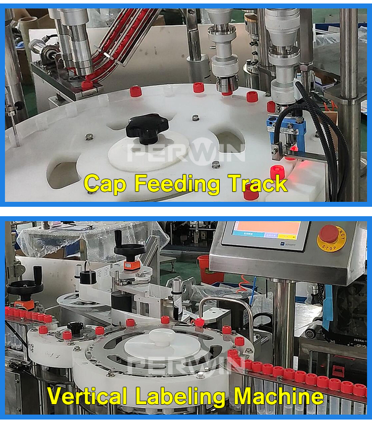 GMP 4000BPH plc test tube filler Capping Labeling