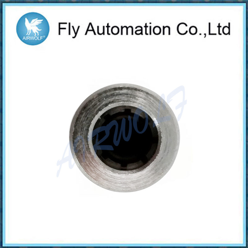 Silvery Pneumatic Tube Fittings Nickel Plated Brass M6 Union Connector