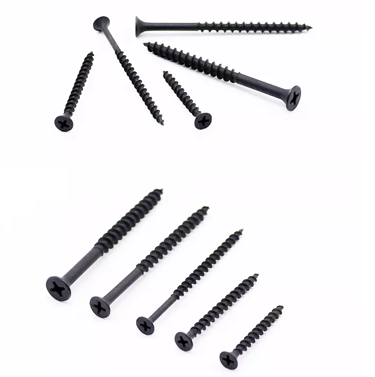 Metric Drywall Screws Coarse Thread for Black Gypsum Board Durable Steel Material