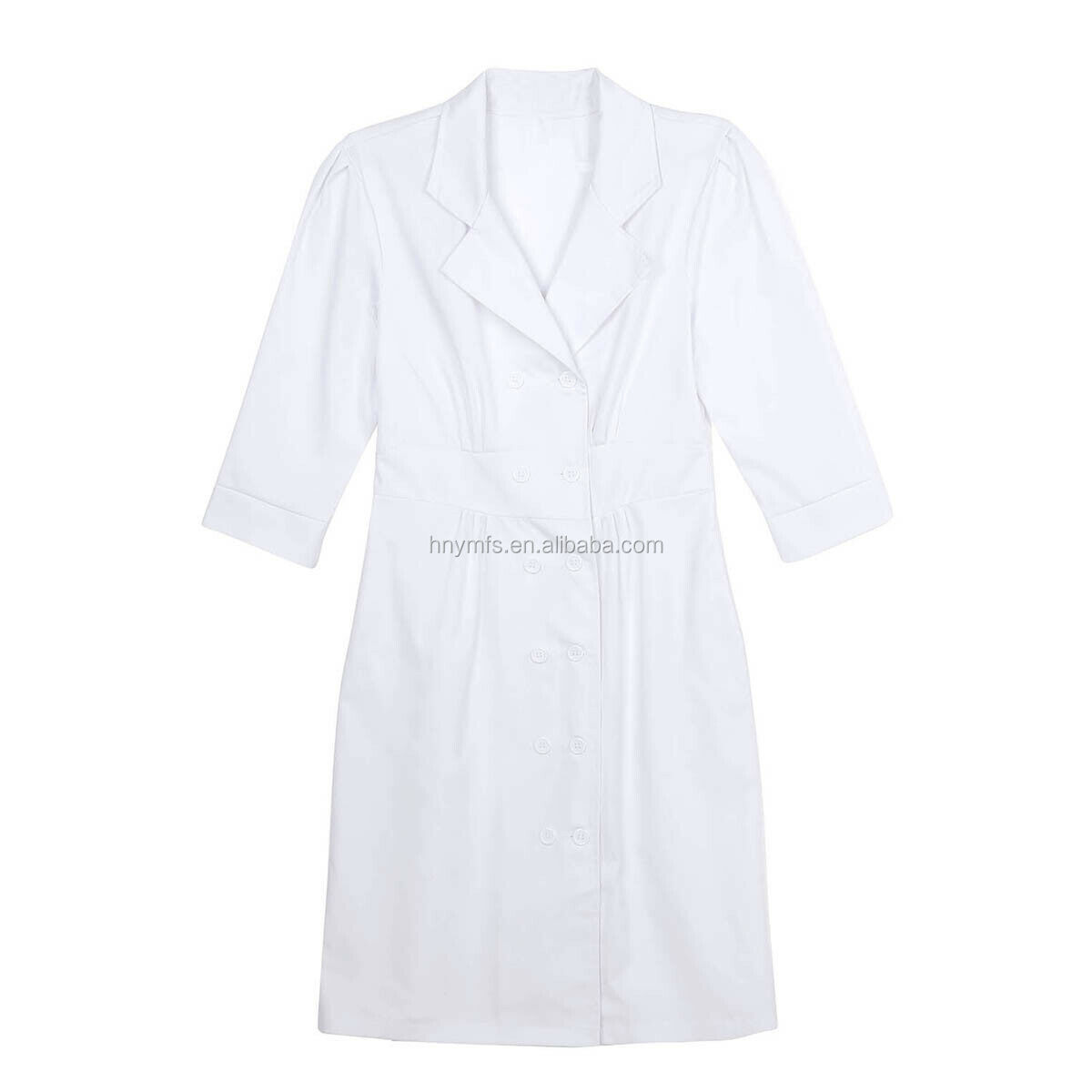 Hospital Operating Surgeons Medical Lab Coat Long Sleeve 100% Cotton