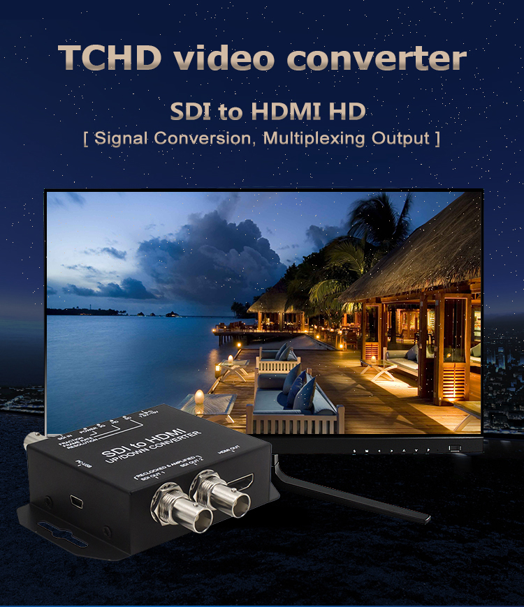 Simplified 3G-SDI To HDMI Interface Video Converter With Up / Down Scaling Function