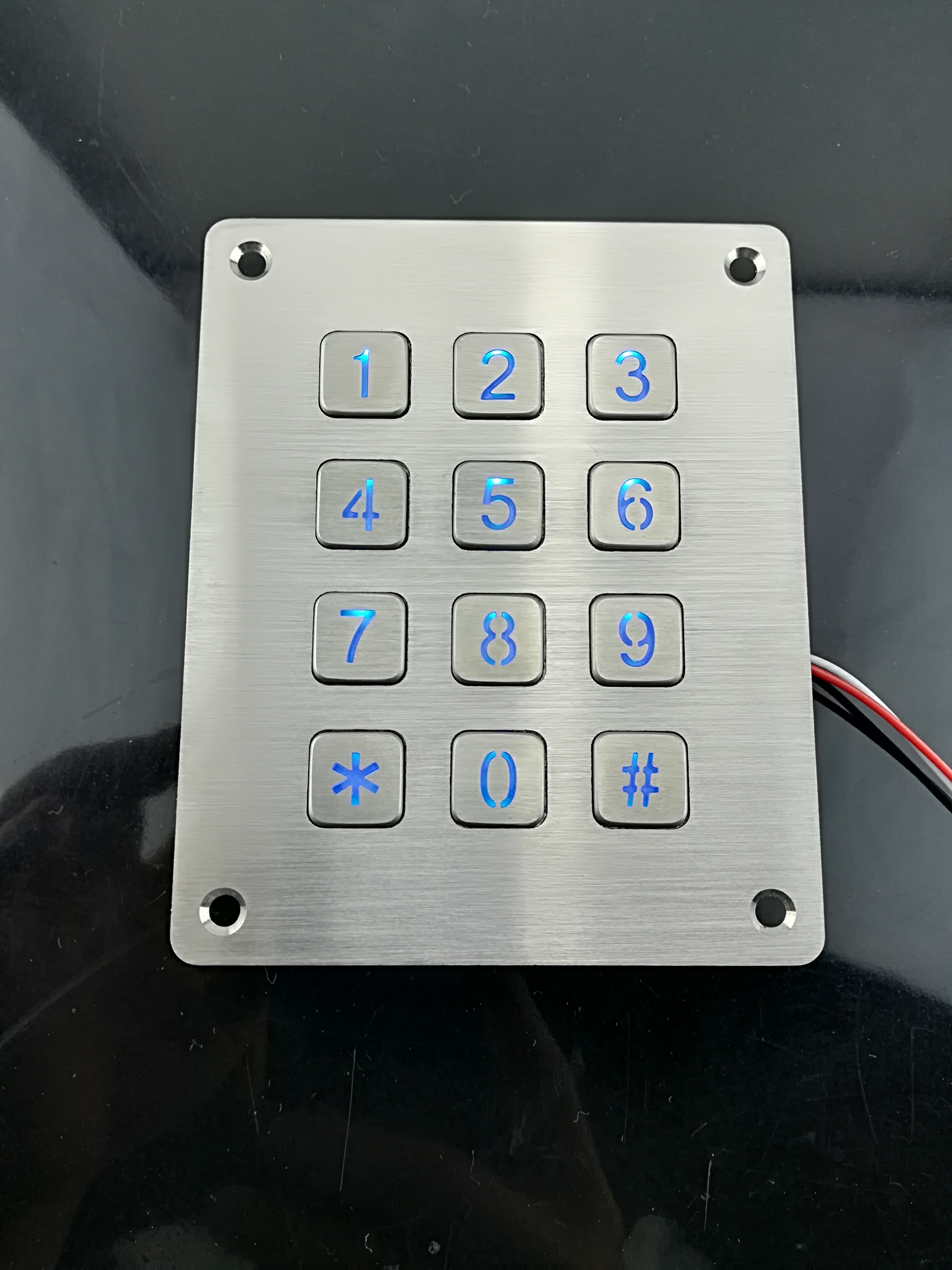 3X4 Custom-made waterproof numeric metal membrane switch keypad