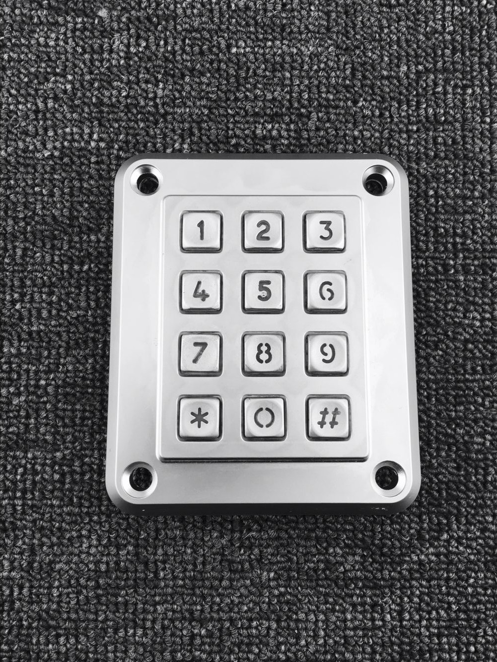 Higher quality cheapest waterproof IP67 die cast illuminated numeric keypads with male pin out connector