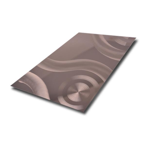 Etching Decorative Stainless Steel Sheet 304 316 Bright 3D Laser Finish Pvd