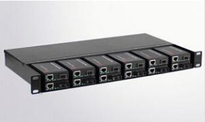 Quality 1U 12 Slots Mini Fiber Media Converter Chassis Rack With Dual Power Supply wholesale