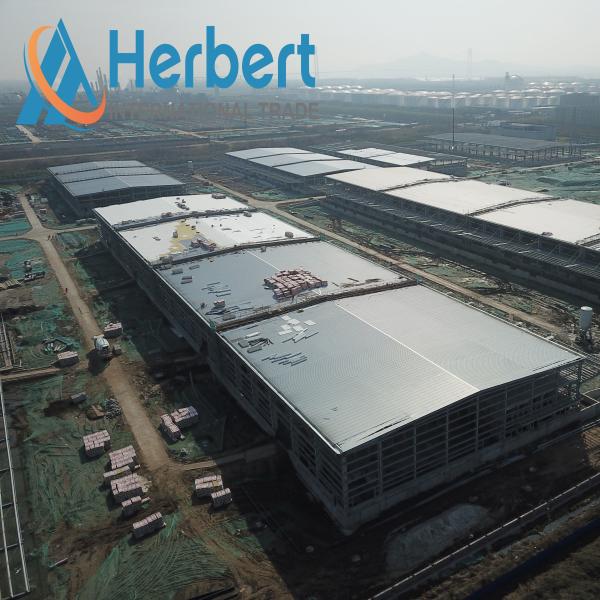 Cheap Q235B Prefab Steel Warehouse Roof Structure Building Rockwool for sale