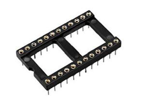 Quality 2.54mm Turned Pin Contact Type DIP IC Socket With Pin Length 7.43mm wholesale