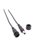 Black PVC DC Cable Connectors 5A Current Rating Electric Waterproof Plug Type
