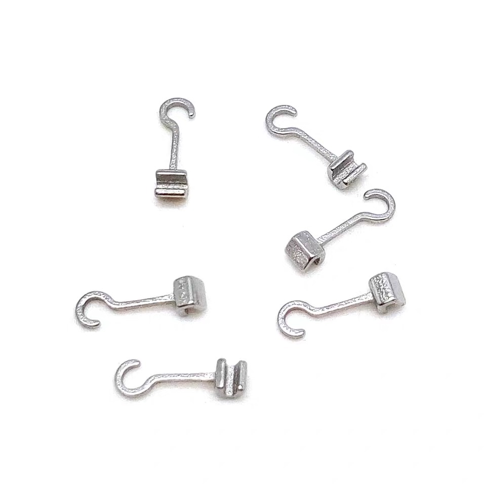 CE Certified Dental Orthodontic Crimpable Hook Long Curved Left Right for Certification MFDS Safety Standard
