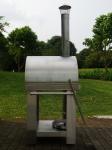 830mm 720mm Stainless Steel Fired Pizza Oven With Trolley