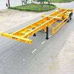 2 Tandem Axles 40FT ISO Straight Skeleton Truck Semi Trailers for Light
