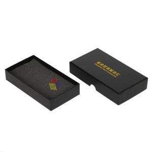 Quality Keychain Gift Box with Lid Custom Logo Black Paper Cardboard Packaging Free Design wholesale