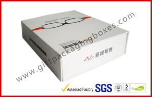Quality 2MM Thickness Greyboard Electronics Packaging for Sun Glasses , Magnetic Flatable Box Packaging wholesale