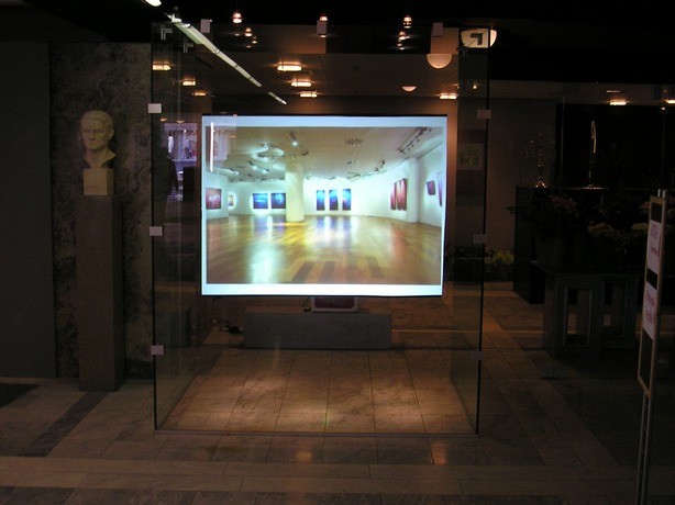 170 Degree transparent rear projection film For Glass Outdoor Projector Screen
