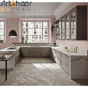 Quality Italian Style Cabinets Solid Wood Kitchen Cabinet with E1 Material Grade and Original wholesale