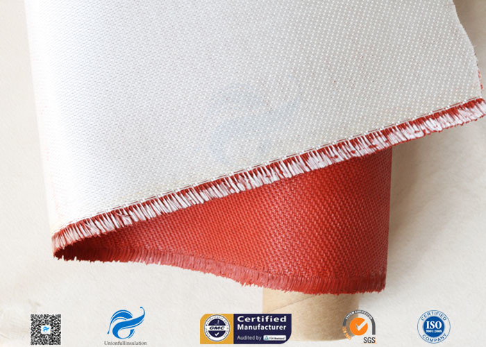 0.5mm Red Silicone Coated Fiberglass Fabric Cloth For Thermal Insulation