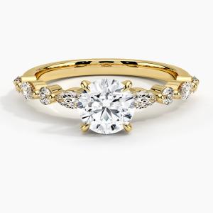 Quality 9K Gold Snowflake Inspired Lab Diamond Jewelry Lady Women Engagement Ring wholesale