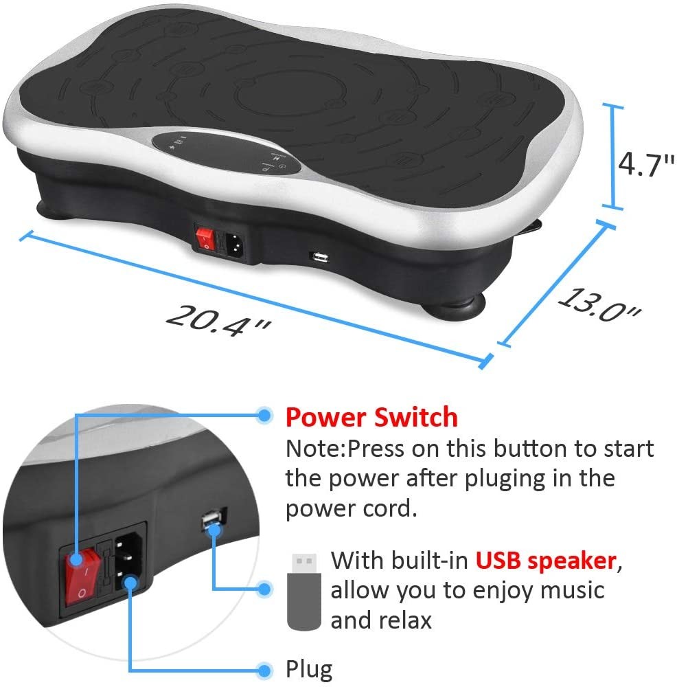 Body Building 99 Levels Fitness Vibration Plates Remote Control FCC approved