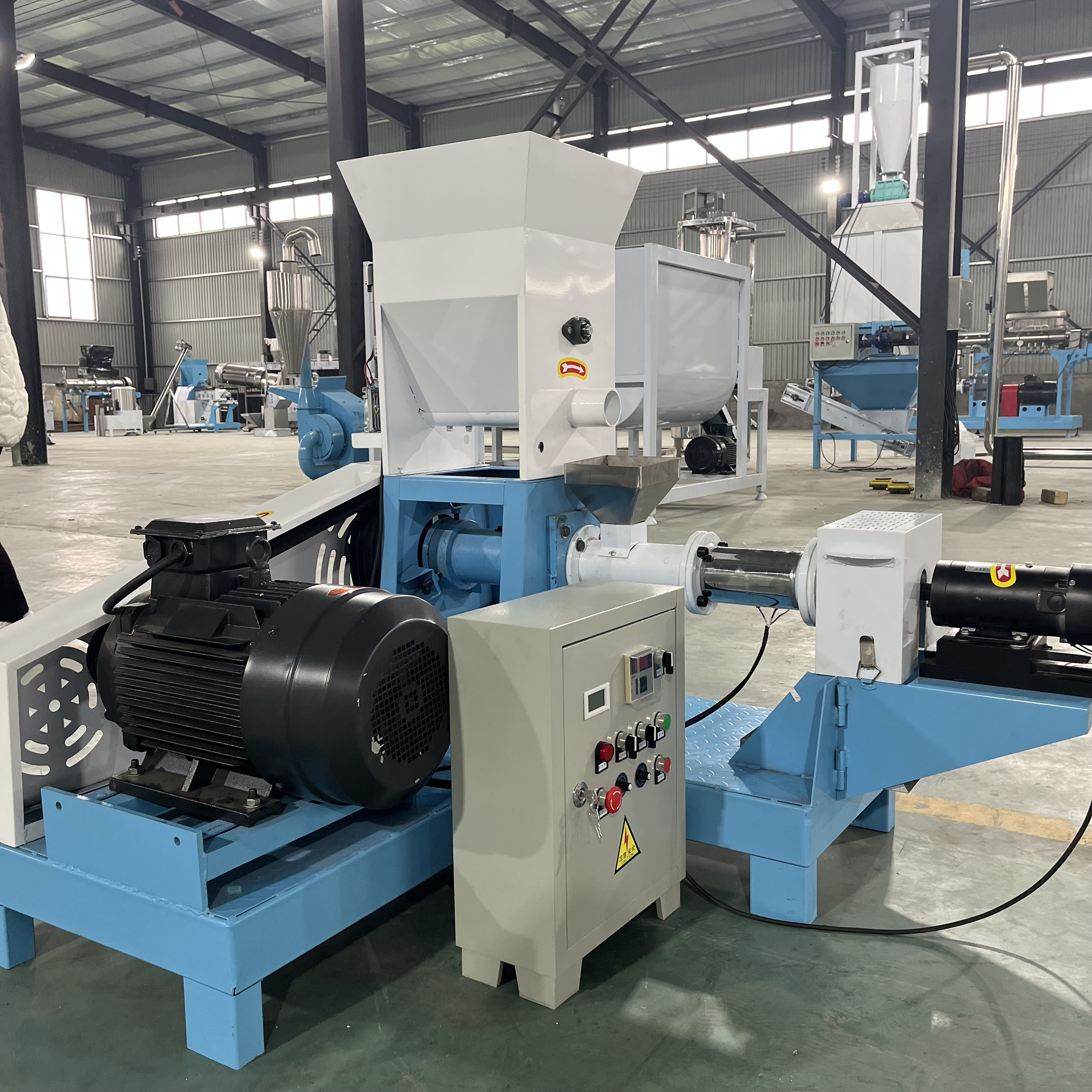 200-300kg/h dog food making machine catfish Tilapia floating fish feed pellet extruder with 1 year of warranty