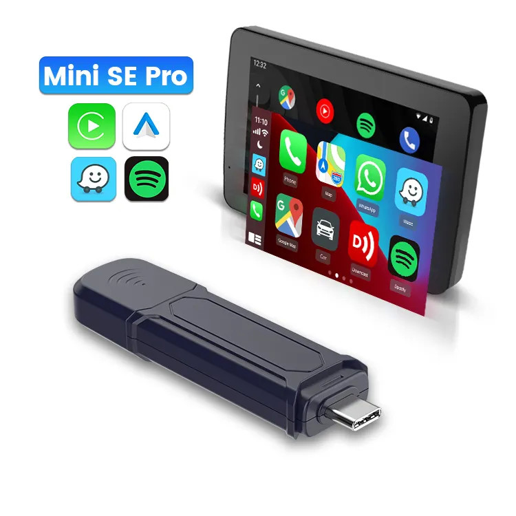 Mini SE-Pro Wired To Wireless Adapter Carplay & Android Auto 2 In1Usb Dongle Carlinkit Ai Box