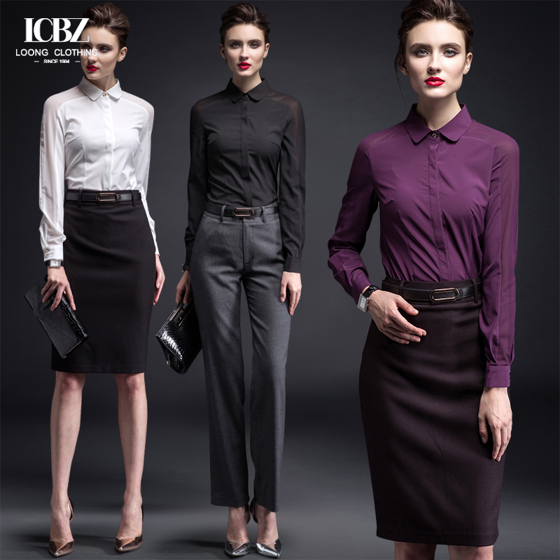 Stylish Red Business Casual Four-Piece Ladies Suit with Single Button Closure Included