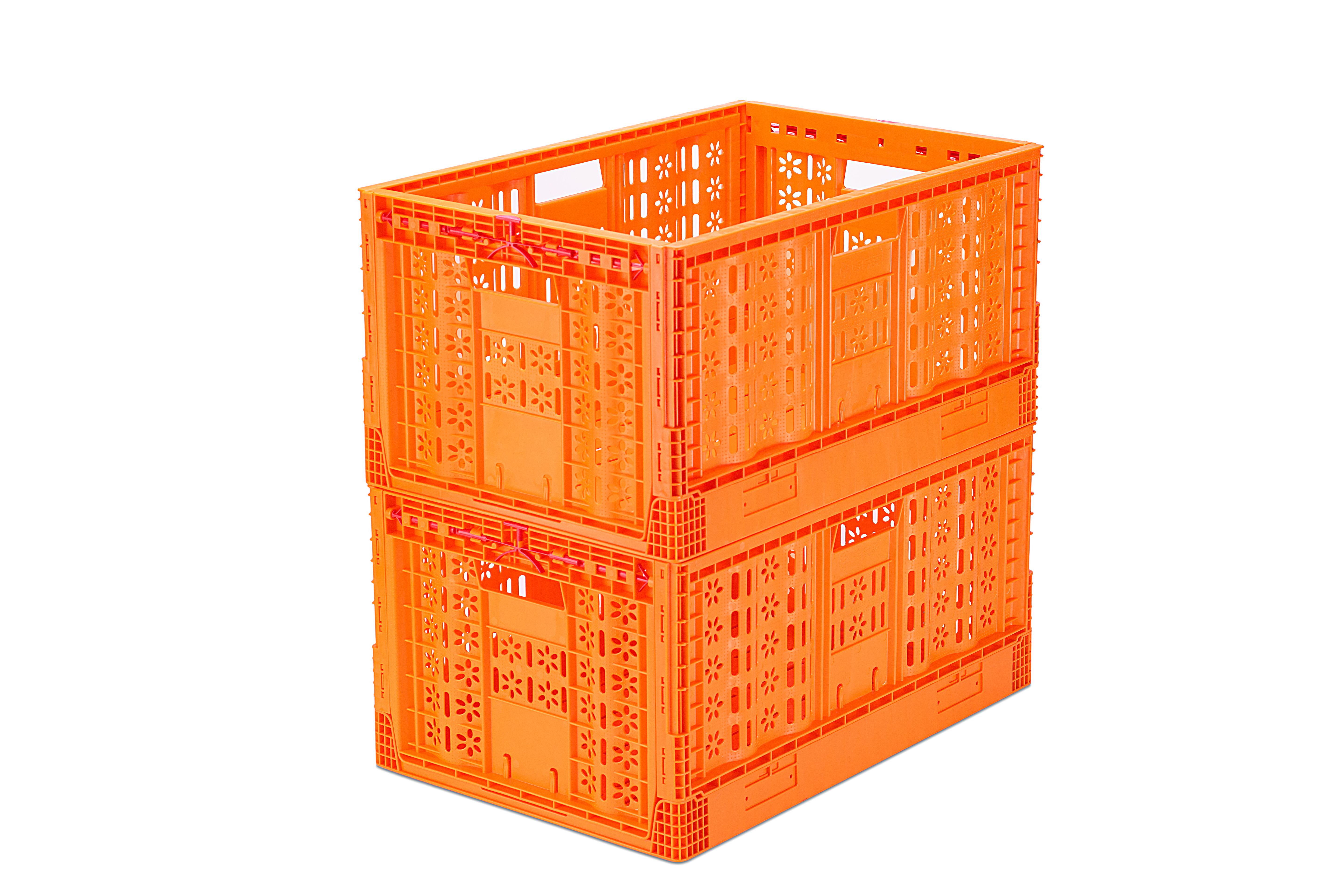 Foldable Plastic Vegetable Crate Convenient Storage Solution for Fruits and Vegetables