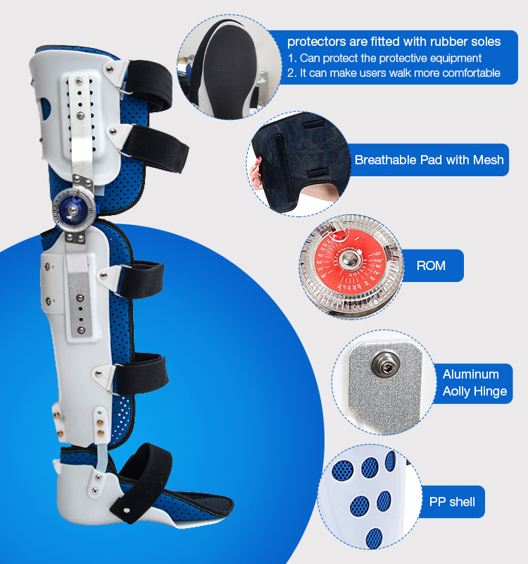 High Quality Adjustable Knee Orthosis For Adults Ankle Brace Medical Foot Drop Orthosis