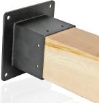 Powder Coated Stainless Steel Flange Anchor Base for 4x4 or 6x6 Deck Railing