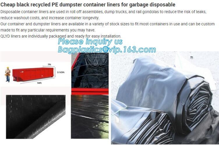 12Mill Open Top Dumpster Drawstring Container Liners,12Mil Reusable Open Top Drawstring Dumpster Container Liner, BAGEAS