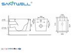 Wall Mounted WC 510*360*350mm Size , wall outlet toilet SWA225